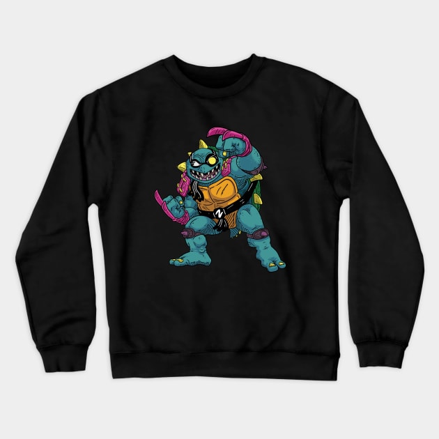 Slash the mutant Snapping turtle villain. Crewneck Sweatshirt by JENNEX